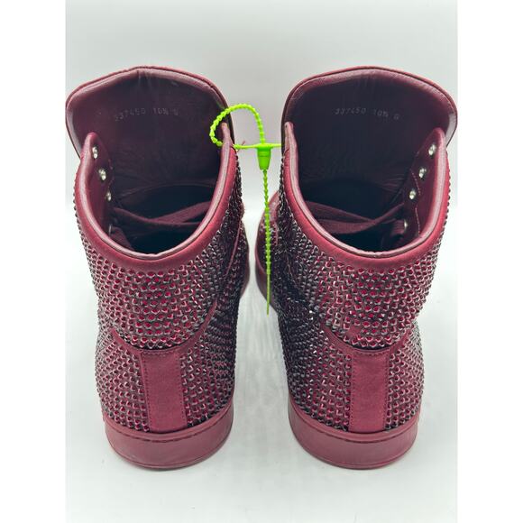 GUCCI Coda Signature High Sneakers Red Crystal Studs Sz 10.5G/US 11 $1190 main image 5
